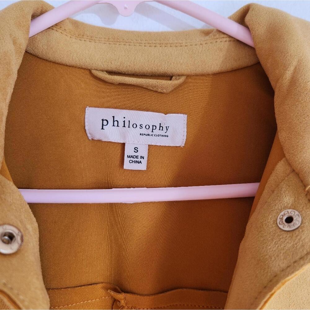 Anthropologie Mustard Suede Shacket SMALL - Picture 6 of 6